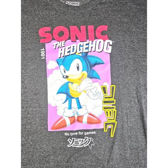 Sonic The Hedgehog Graphic Tee 1991 2XL Mexico  Grey  Retro Gamer Style - Picture 3 of 7
